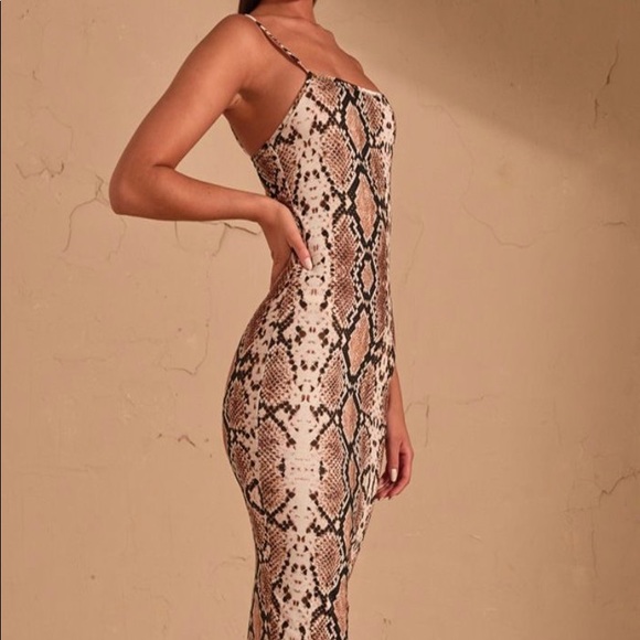 Snake Print Midi Dress - Picture 3 of 4